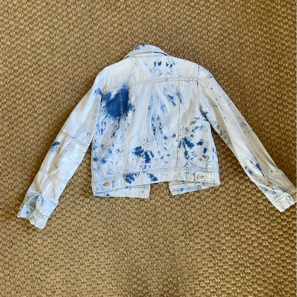 Free People Rumors Denim Jacket Jones Tie Dye Women's Small - Picture 4 of 7